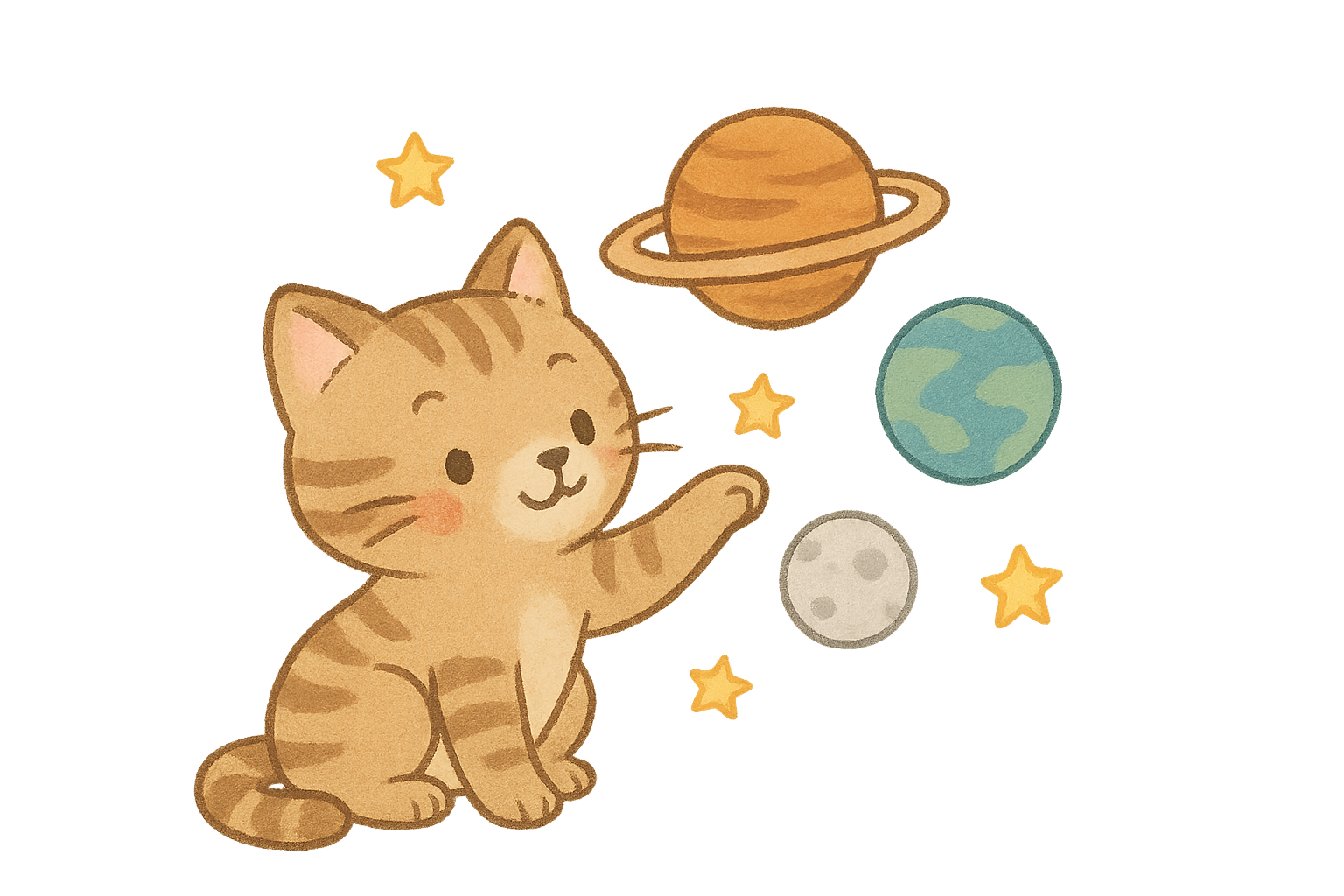 Cosmic cat illustration